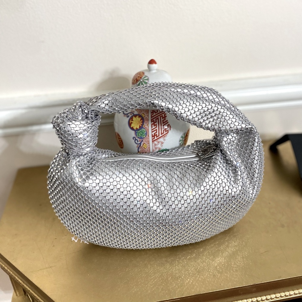 J Knotted Rhinestone Handbag